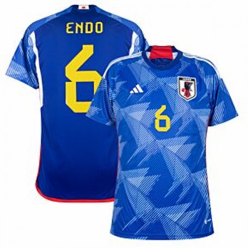 Japan VM 2022 Wataru Endo 6 Hjemme Landslagsdrakt Kortermet
